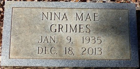 GRIMES, NINA MAE - Grady County, Georgia | NINA MAE GRIMES - Georgia Gravestone Photos